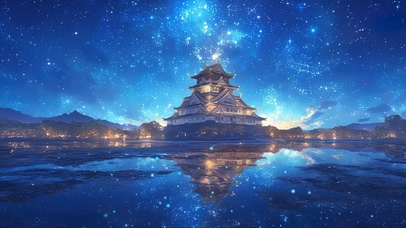 梦幻星空特色古风宫殿