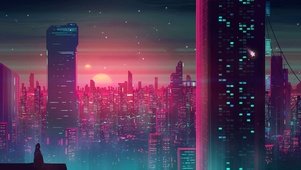 唯美夜晚城市景