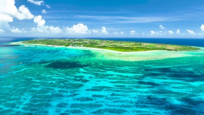 航拍夏日海岛