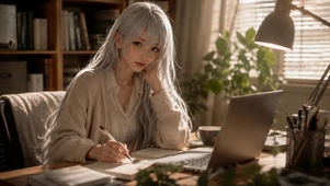 银发美少女的温柔学习日常