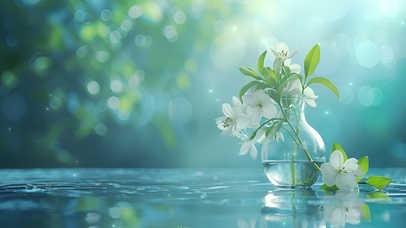 流水与小花