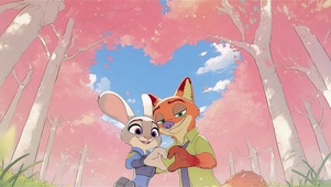 动物城CP甜蜜比心