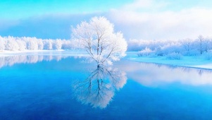 唯美治愈冰雪湖泊4K