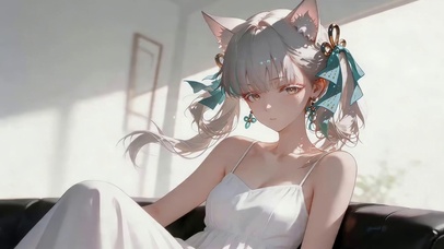 可爱吊带裙女孩