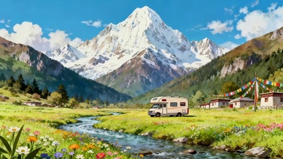 雪山下露营