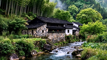 隐居山间石屋 护眼