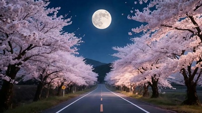 夜景树木