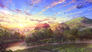 乡村霞光