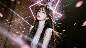 治愈花瓣女孩