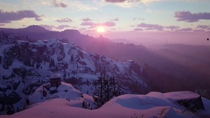 雪山日落