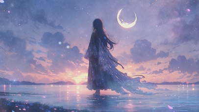 海边月色
