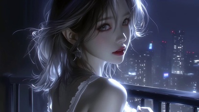 夜景和美女
