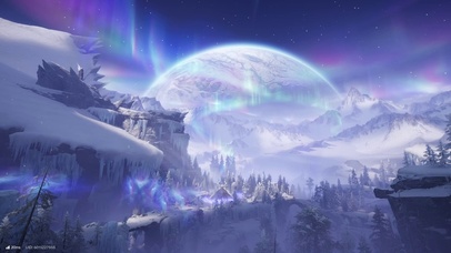 原神 极光雪山巨月