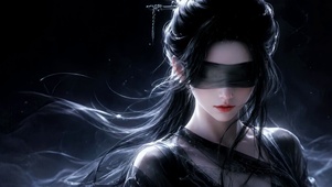 暗黑古风蒙眼美女