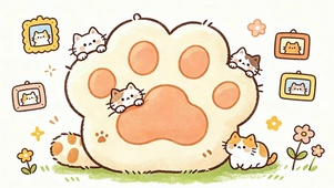 可爱猫咪掌