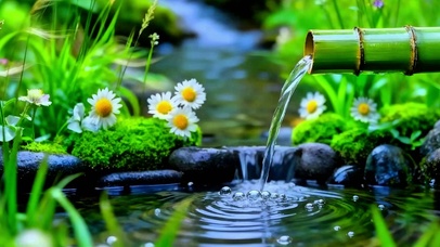 治愈小溪流水4K