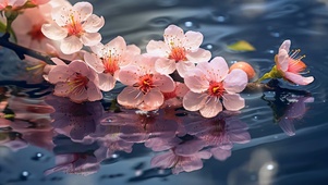 樱花散落