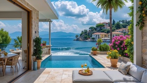 滨海泳池度假屋