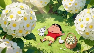 蜡笔小新绣球花