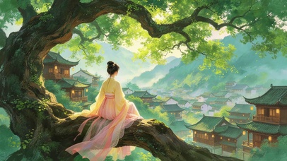 治愈系国风美女