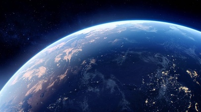 宇宙中的地球星球自转