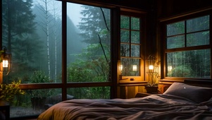 雨天森山木屋卧室