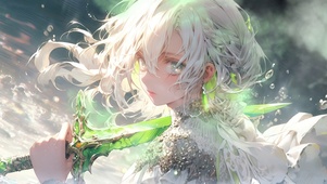 白发执剑少女