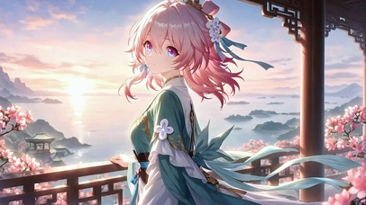 三月七丨高阁眺海丨