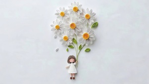 小清新鲜花女孩