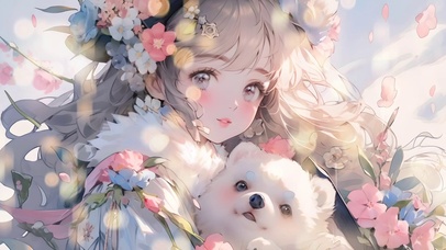 小狗和女孩