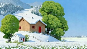 晴雪山居翠满庭