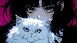 暗黑二次元少女与白猫