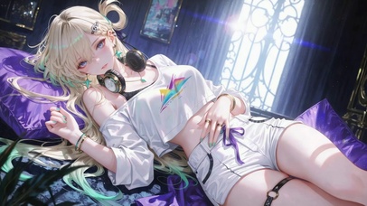慵懒金发少女琳奈