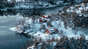 北欧小雪小镇