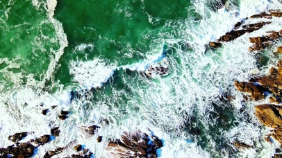 俯瞰壮观海浪4K