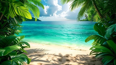 清新治愈护眼大海