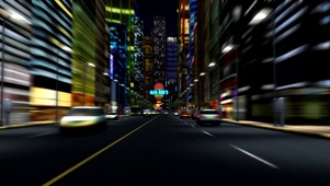 汽车奔跑
