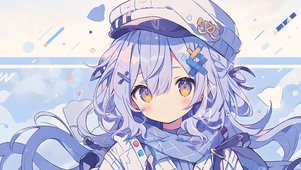 蓝发少女