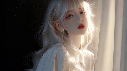 纯欲白毛女神