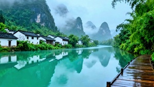 护眼治愈江景4K