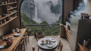 【雨景】悬崖上的厨房
