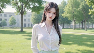 春日校园里的温柔学姐