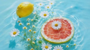 小清新水面鲜花