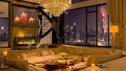 唯美雪天都市新年夜