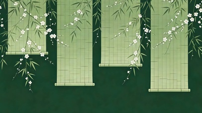 竹帘花影