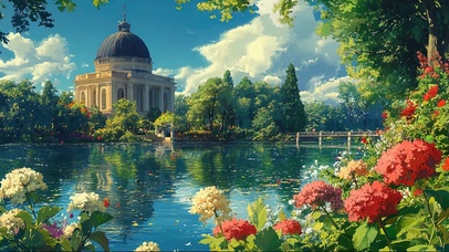 蓝天阳光欧式花园