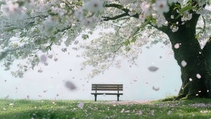 花朵飘落