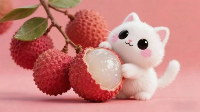 想吃荔枝的可爱萌喵