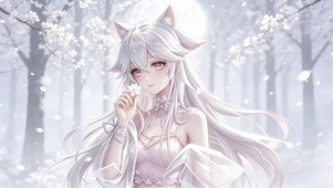 雾月樱林的狐耳少女