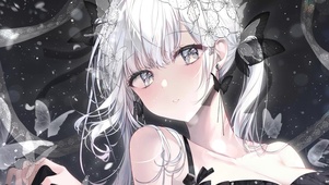 纯白礼服少女